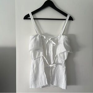 Reformation tie back linen top